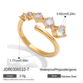 Round White Zirconia Line Rings