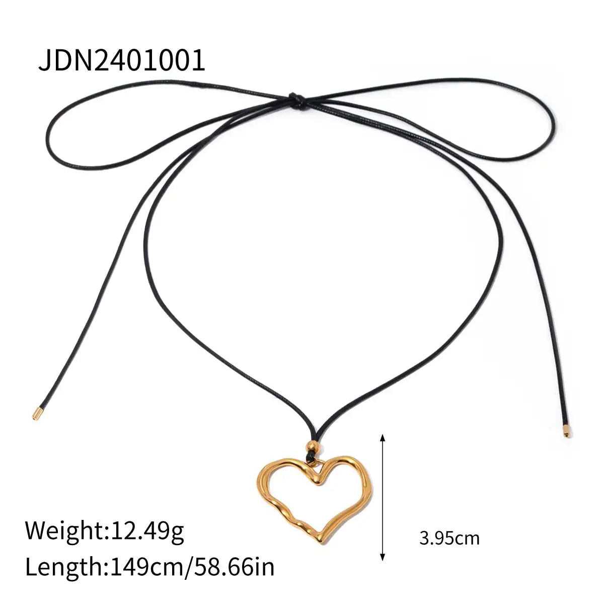 Rope Line Love Pendant Necklace