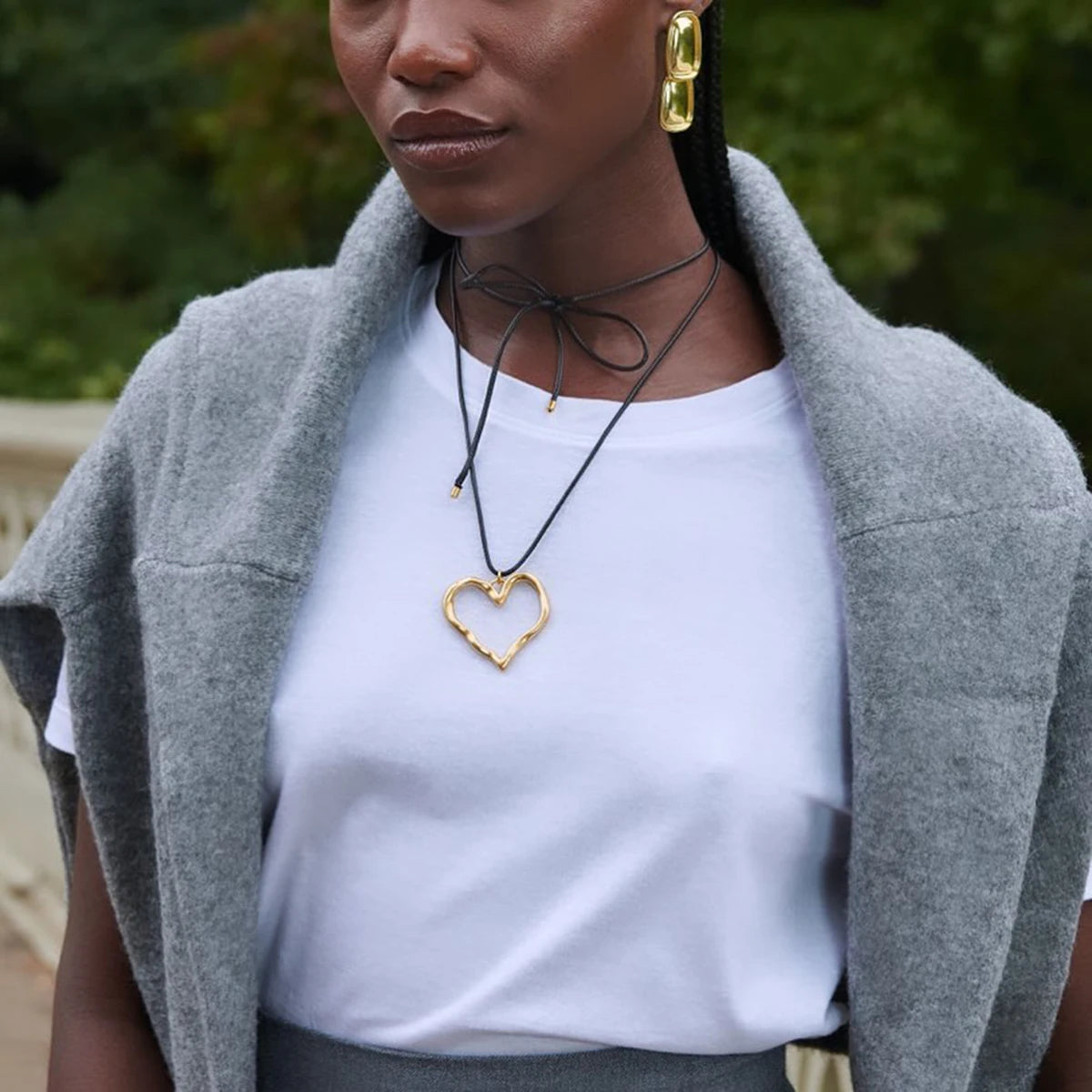 Rope Line Love Pendant Necklace