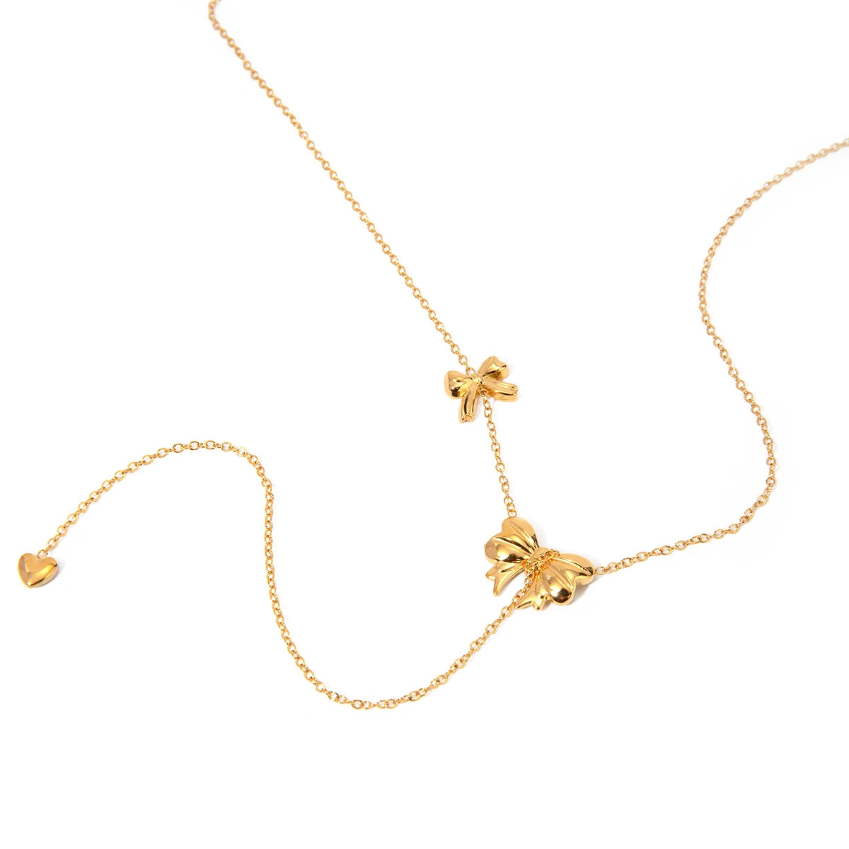 Bowknot Love Heart Pendant Necklace