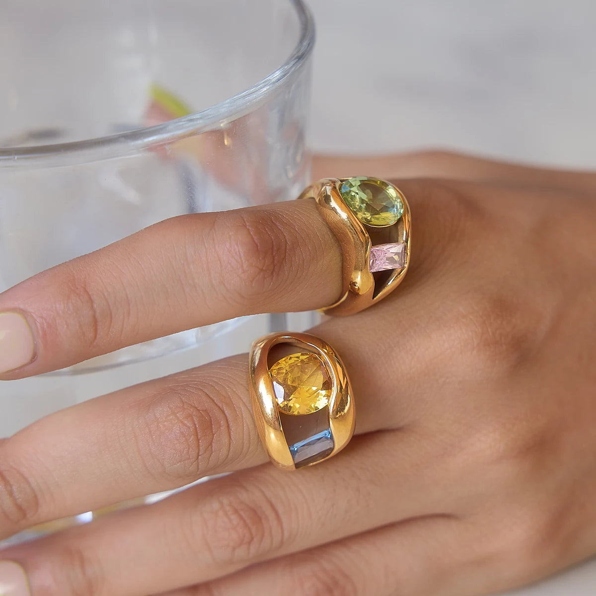 Sweet Colored Zircon Rings