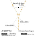 Star Round Zircon Y Shape Necklace