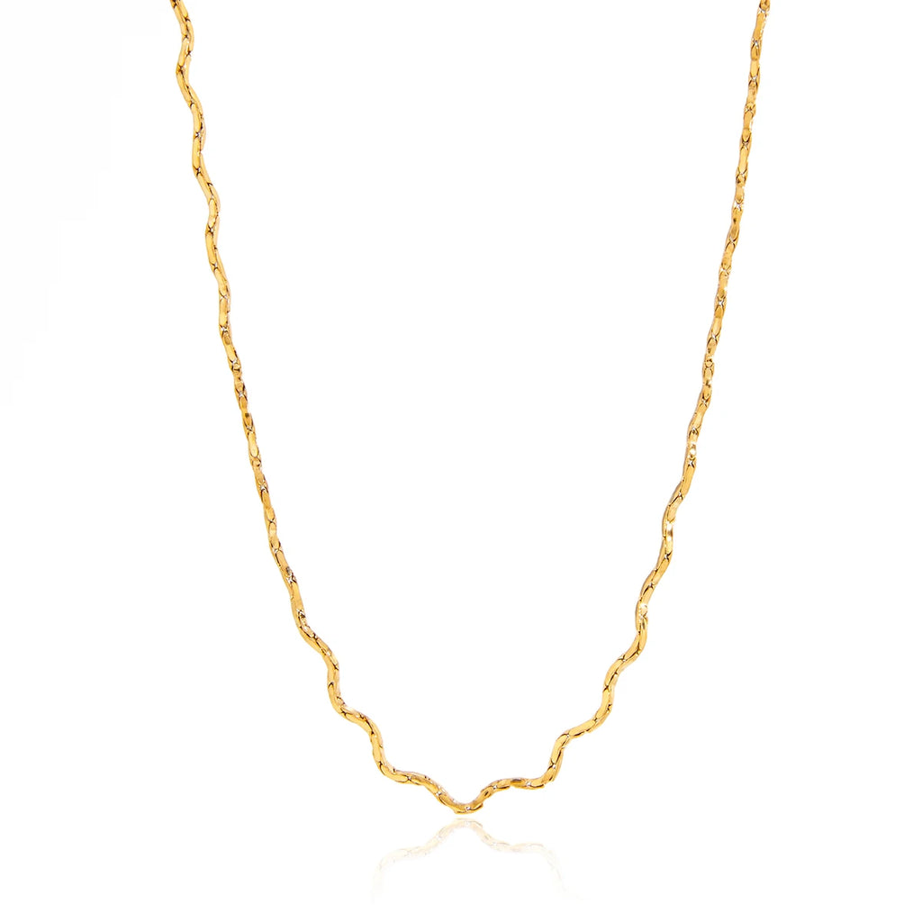 Classic Wave Shape Chain Necklace