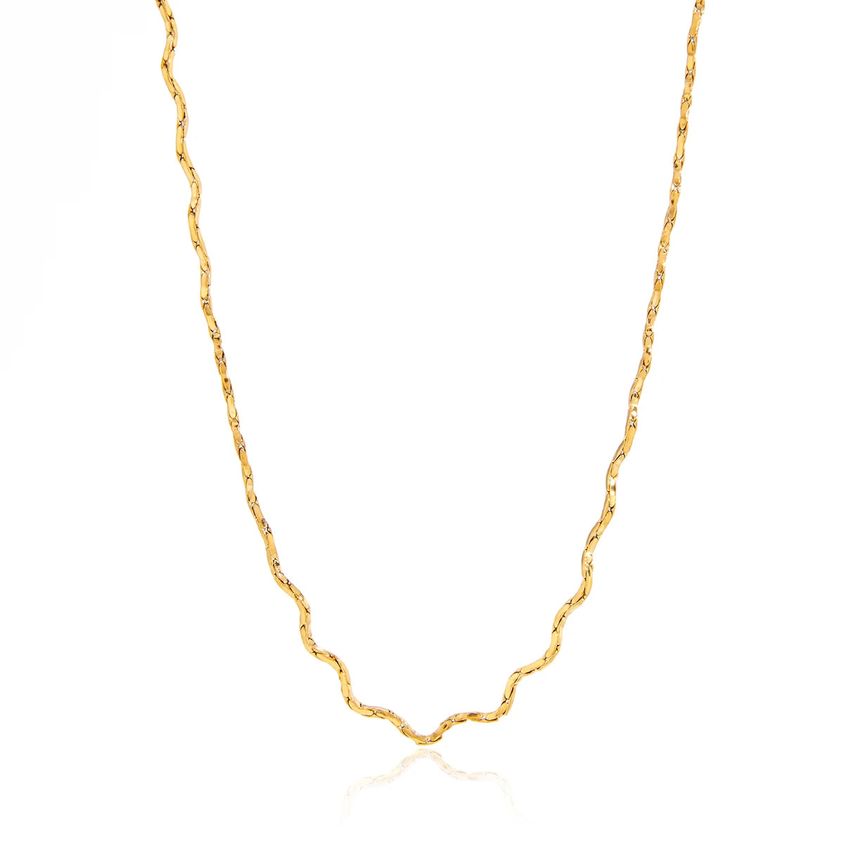 Classic Wave Shape Chain Necklace