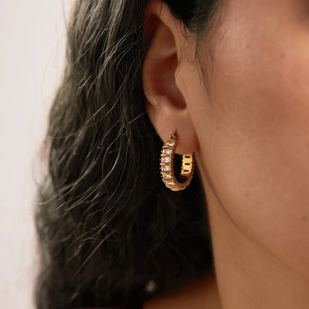 Zircon Hoop Earring
