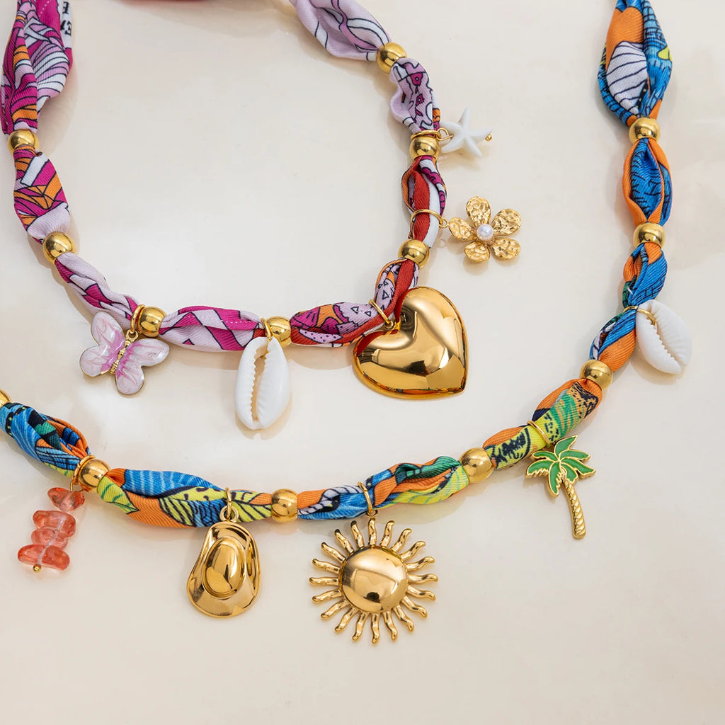 Resort Style Drop Pendant Necklace