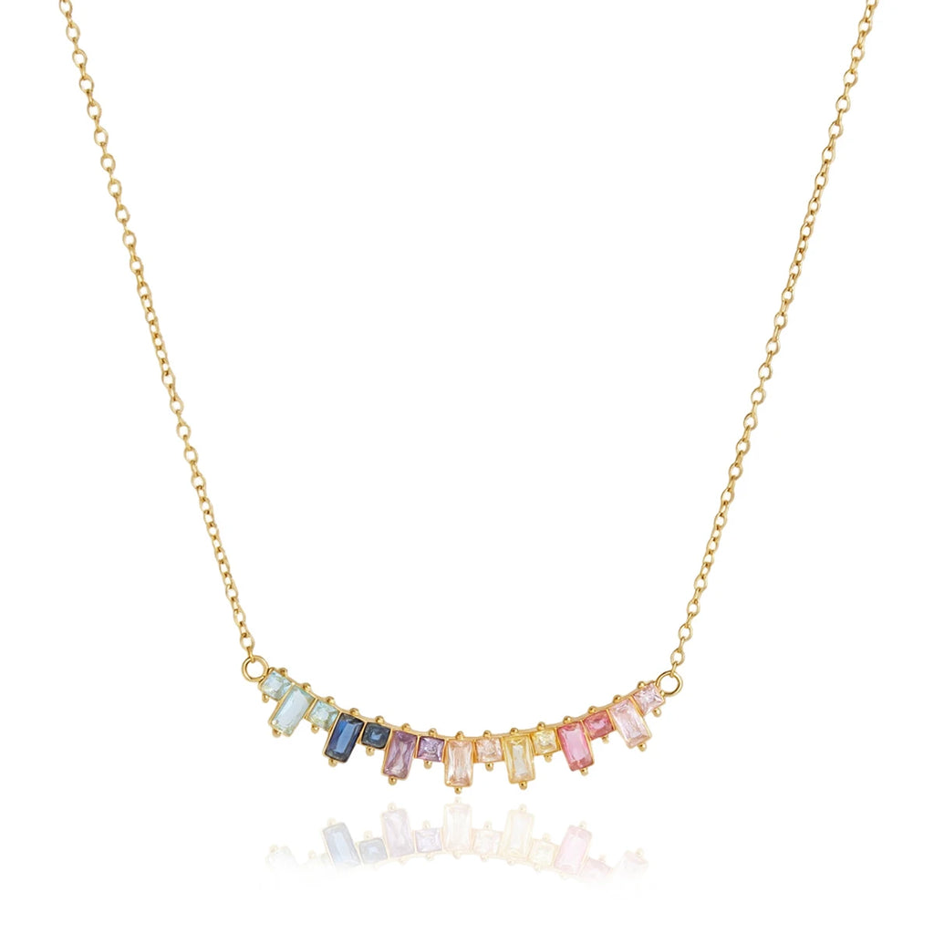 Delicate Colored Cubic Zircon Necklace