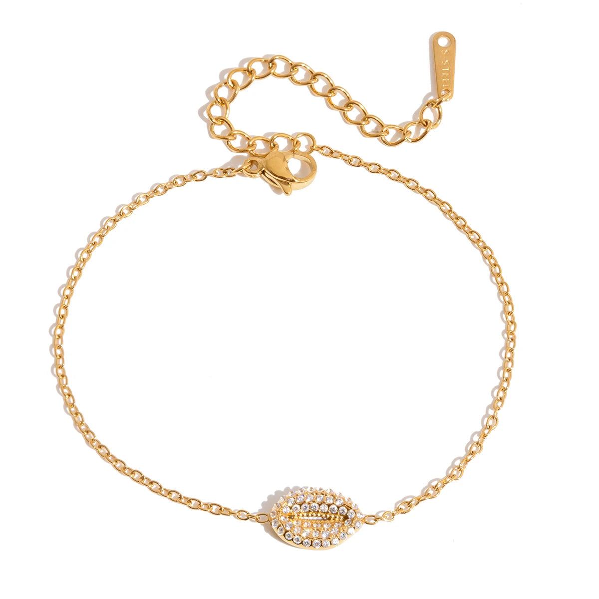 Delicate Full Zircon Starfish Shell Fish Turtle Charm Bracelet