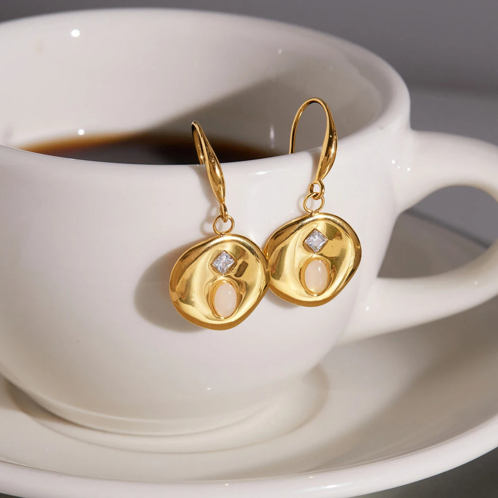 Party Zircon Natural Stone Earring Jewelry