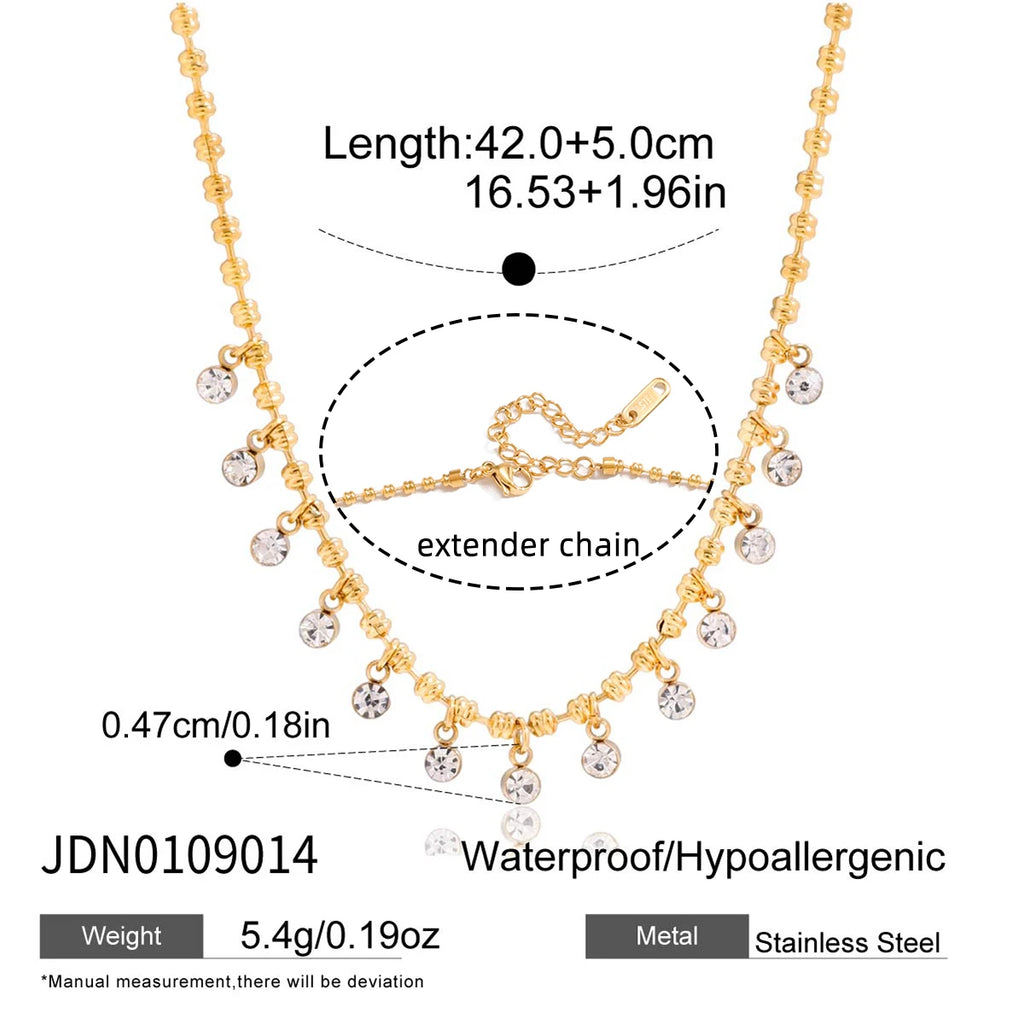 Delicate Colored Zircon Pendant Necklace