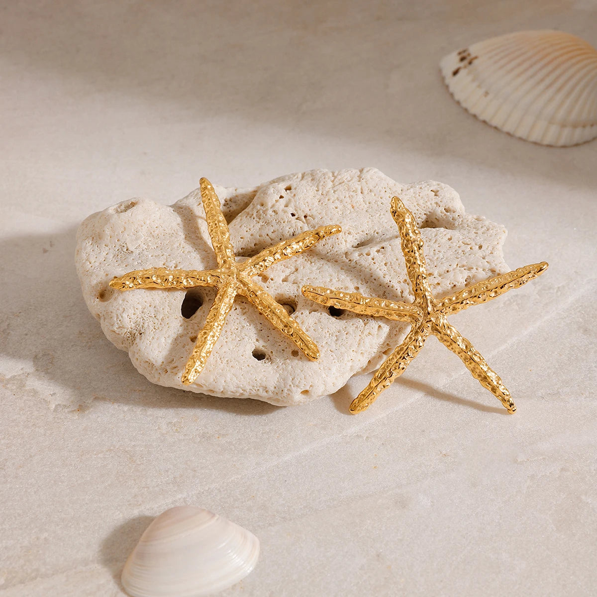 Oceanic Starfish Pendant Necklace & Earrings Set