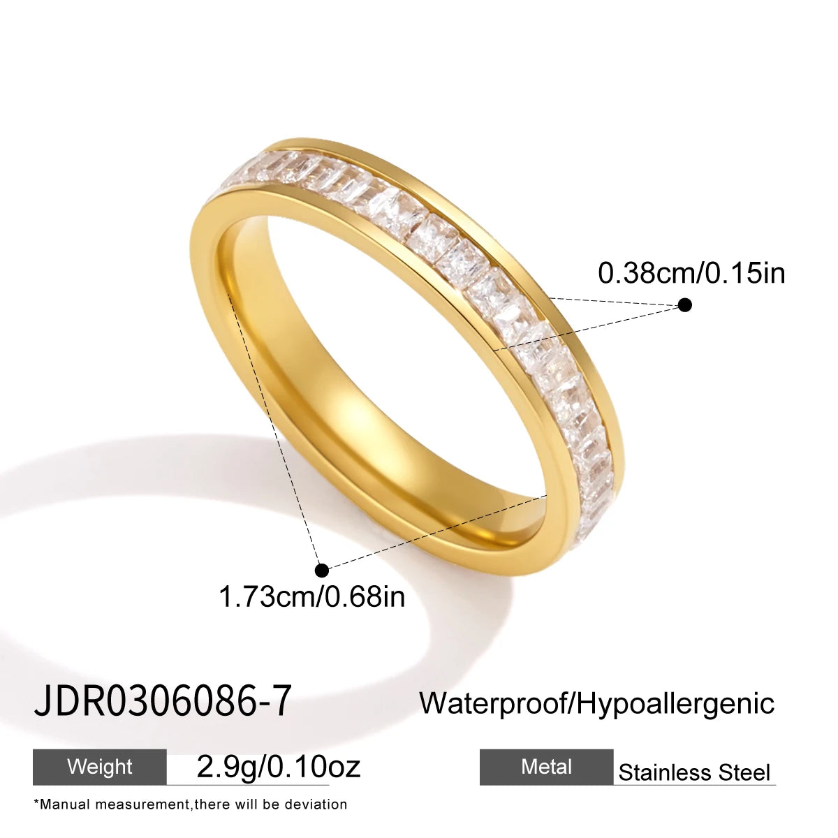 Exquisite Geometric Zircon Wedding Ring
