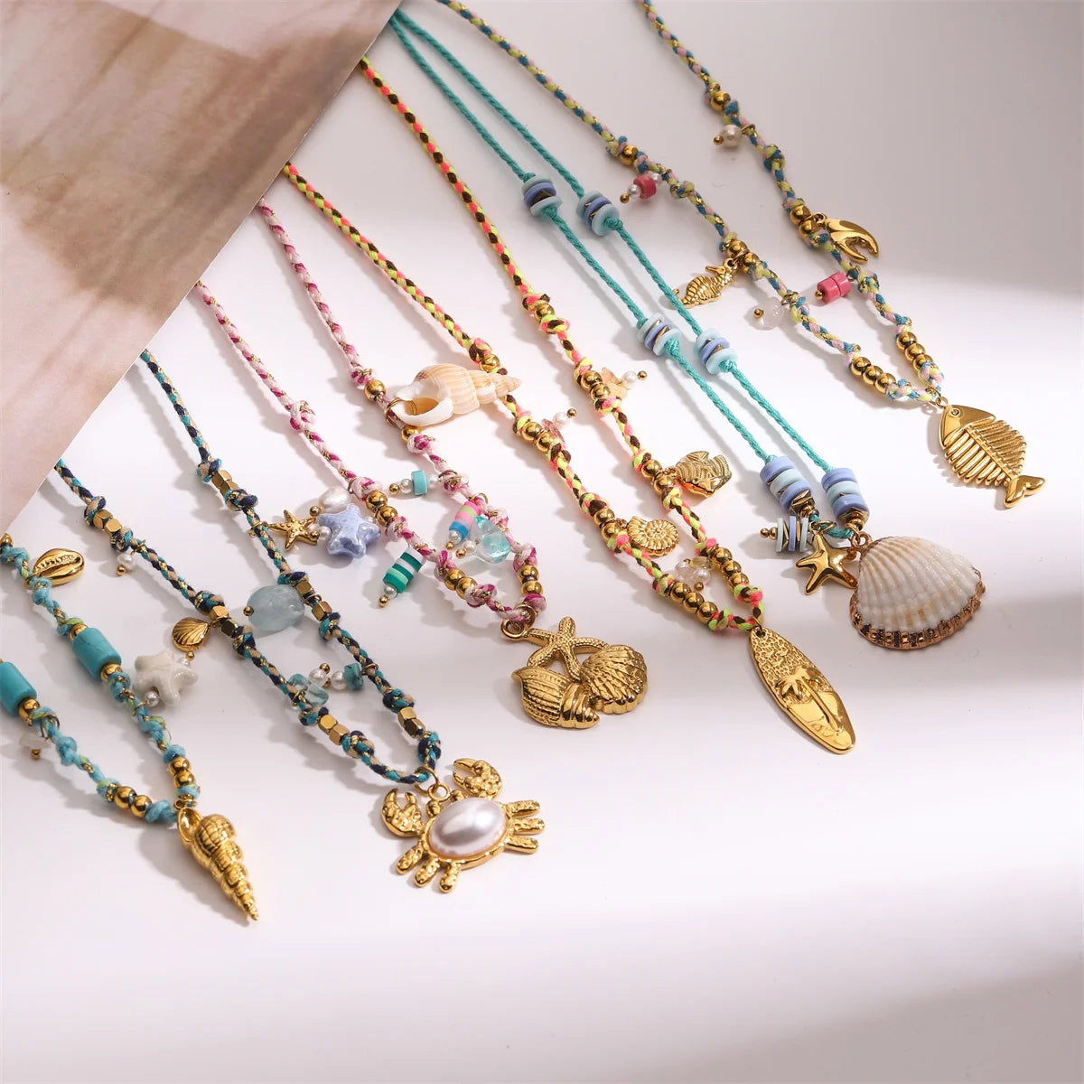 Color Rope Oceans Pendant Necklace