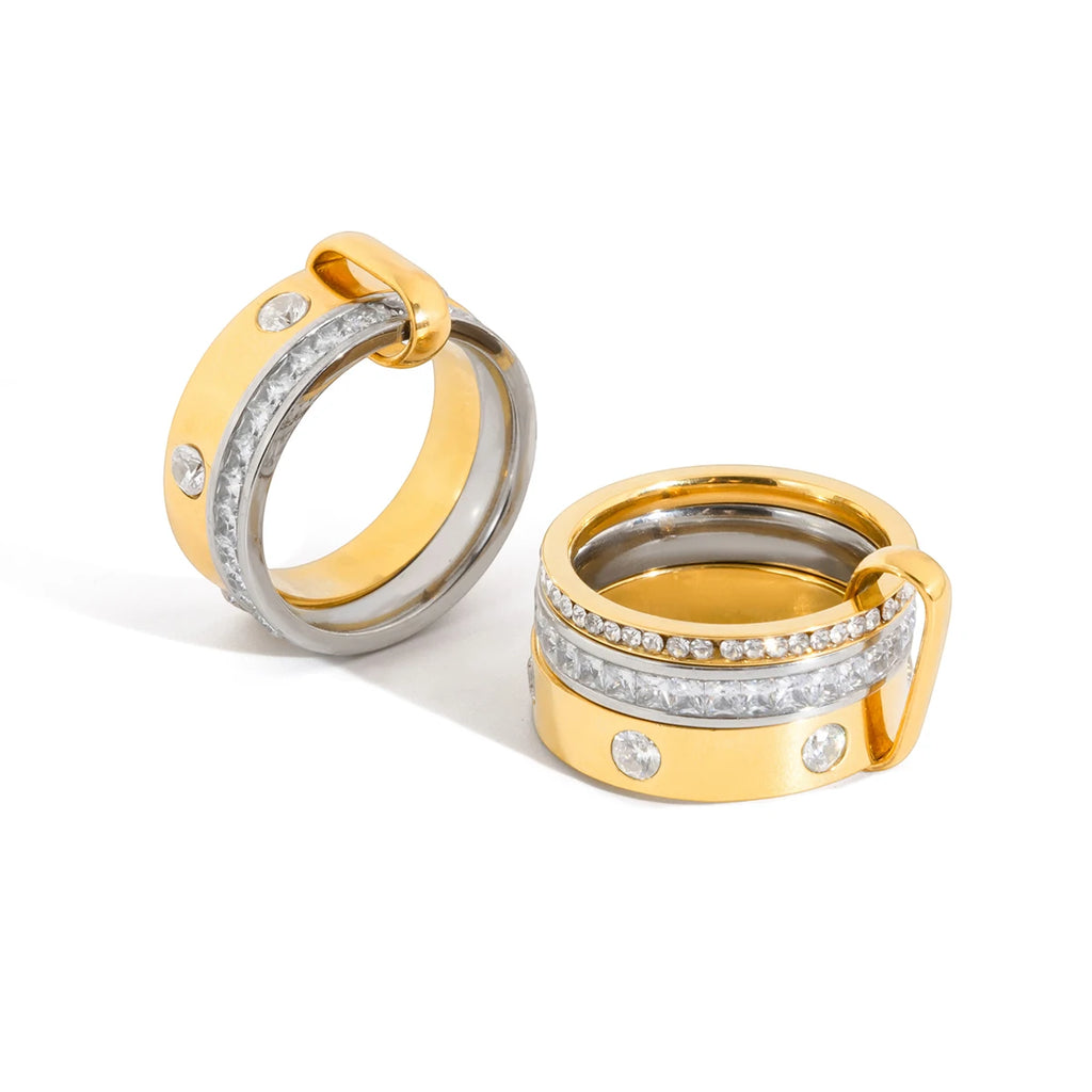 Classic Mixed Color Stackable Rings