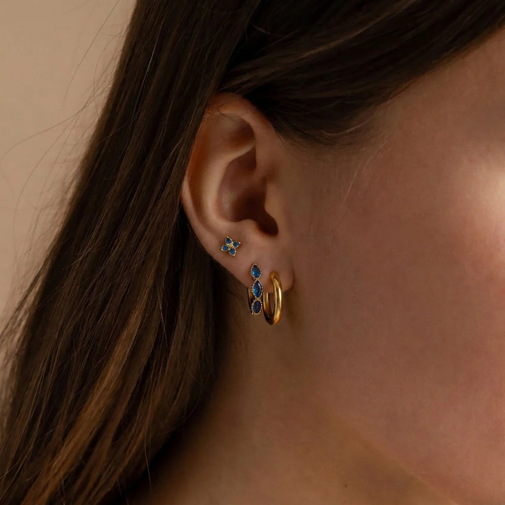 3pcs Minimalist Cross Zircon Earring Set