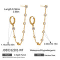 Delicate Zircon Drop Earrings