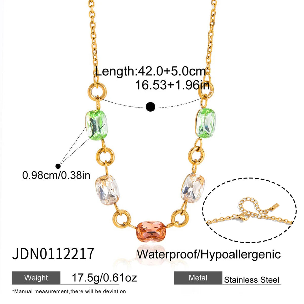 Multicolor Crystal Pendant Necklace