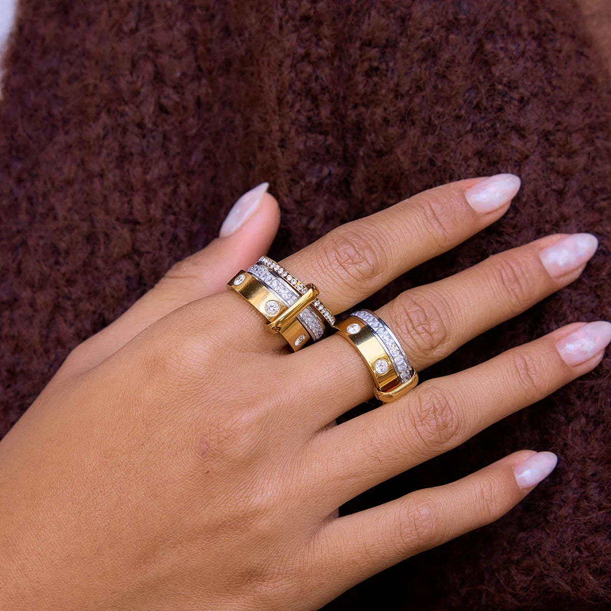 Classic Mixed Color Stackable Rings