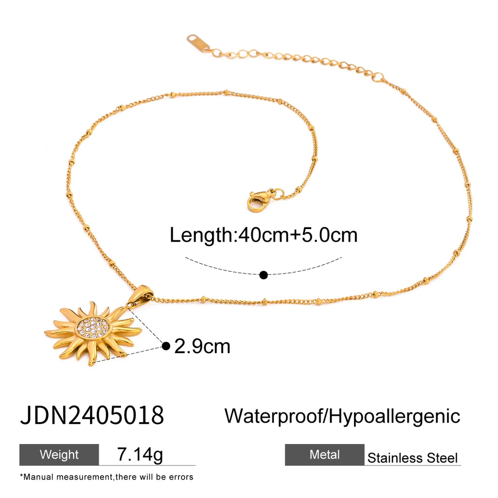 Geometric Sparkling Zirconia Necklace