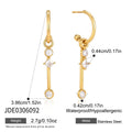 Elegant Pearl Zircon Drop Earring