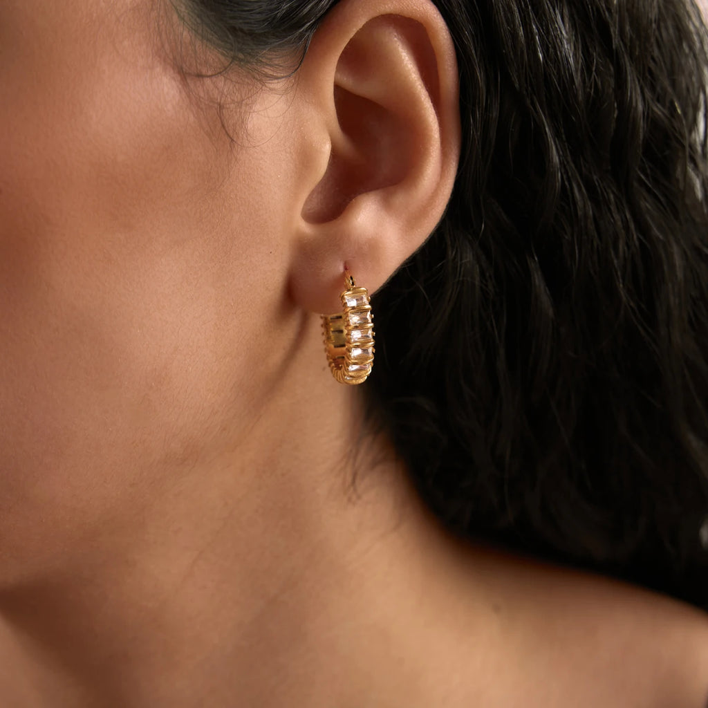 Zircon Hoop Earring