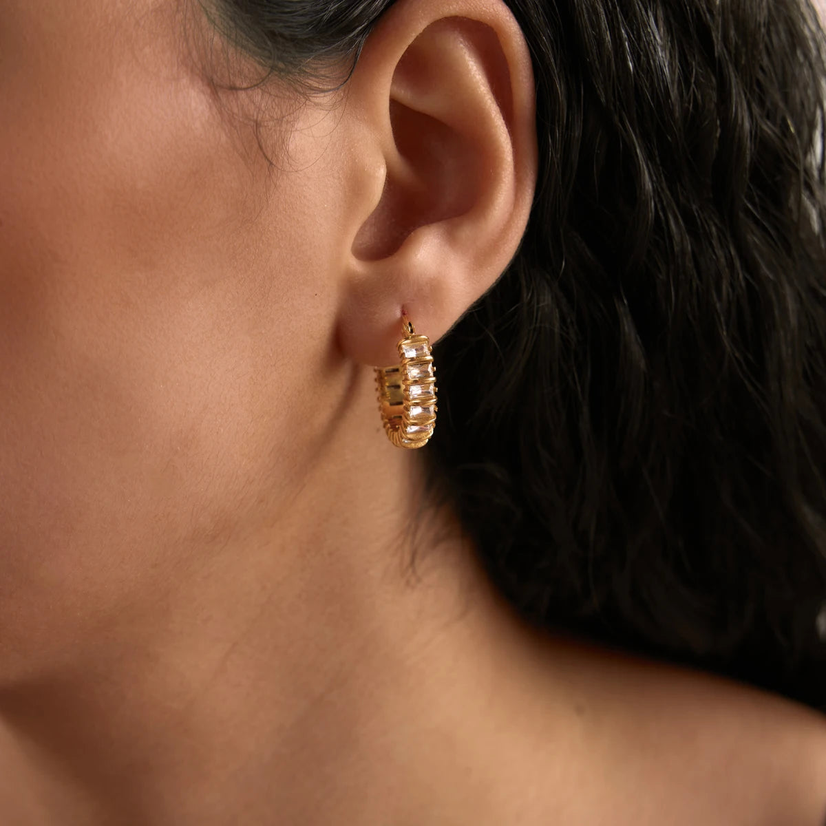 Zircon Hoop Earring