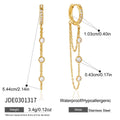 Exquisite Tassel Round Zircon Drop Dangle Earring