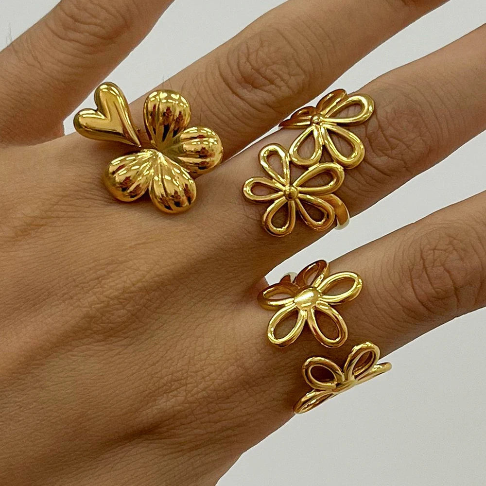 Romantic Flower Rings