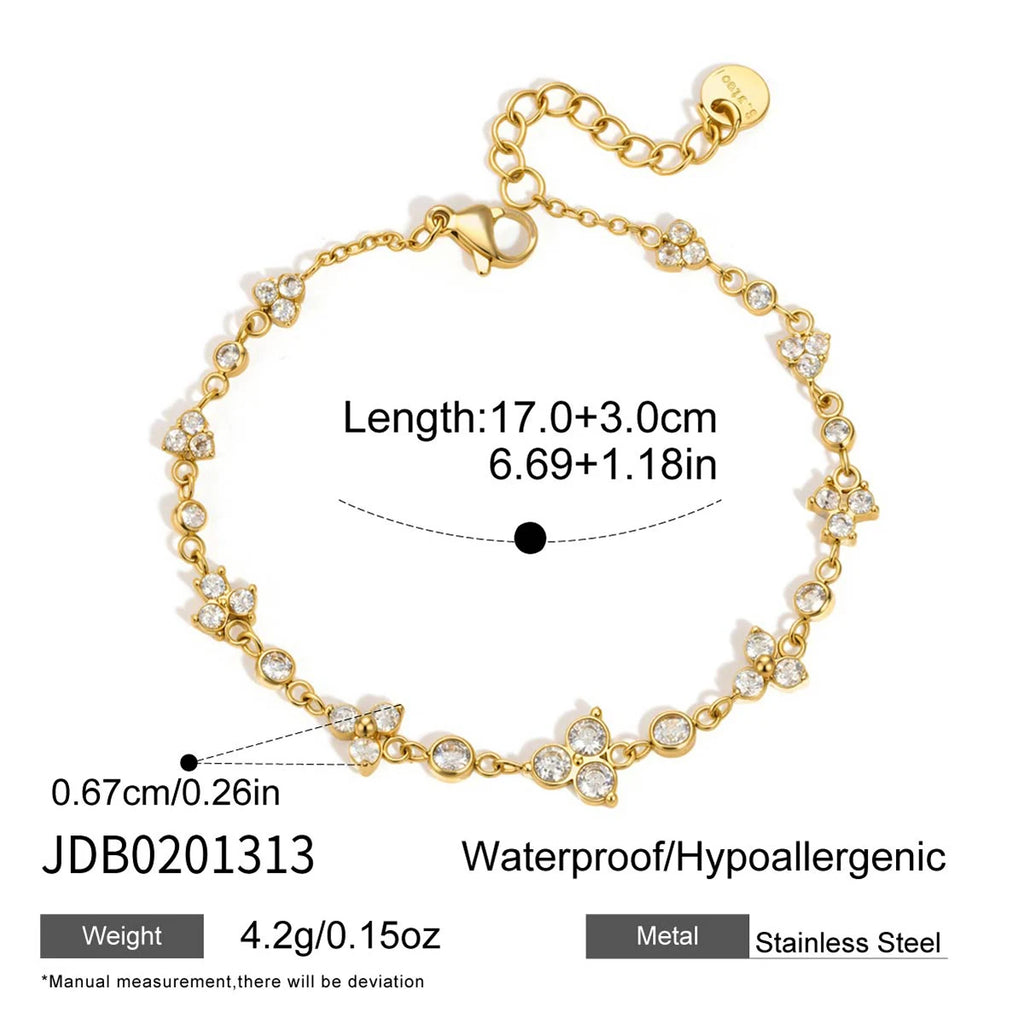 Zircon Flower Bracelet