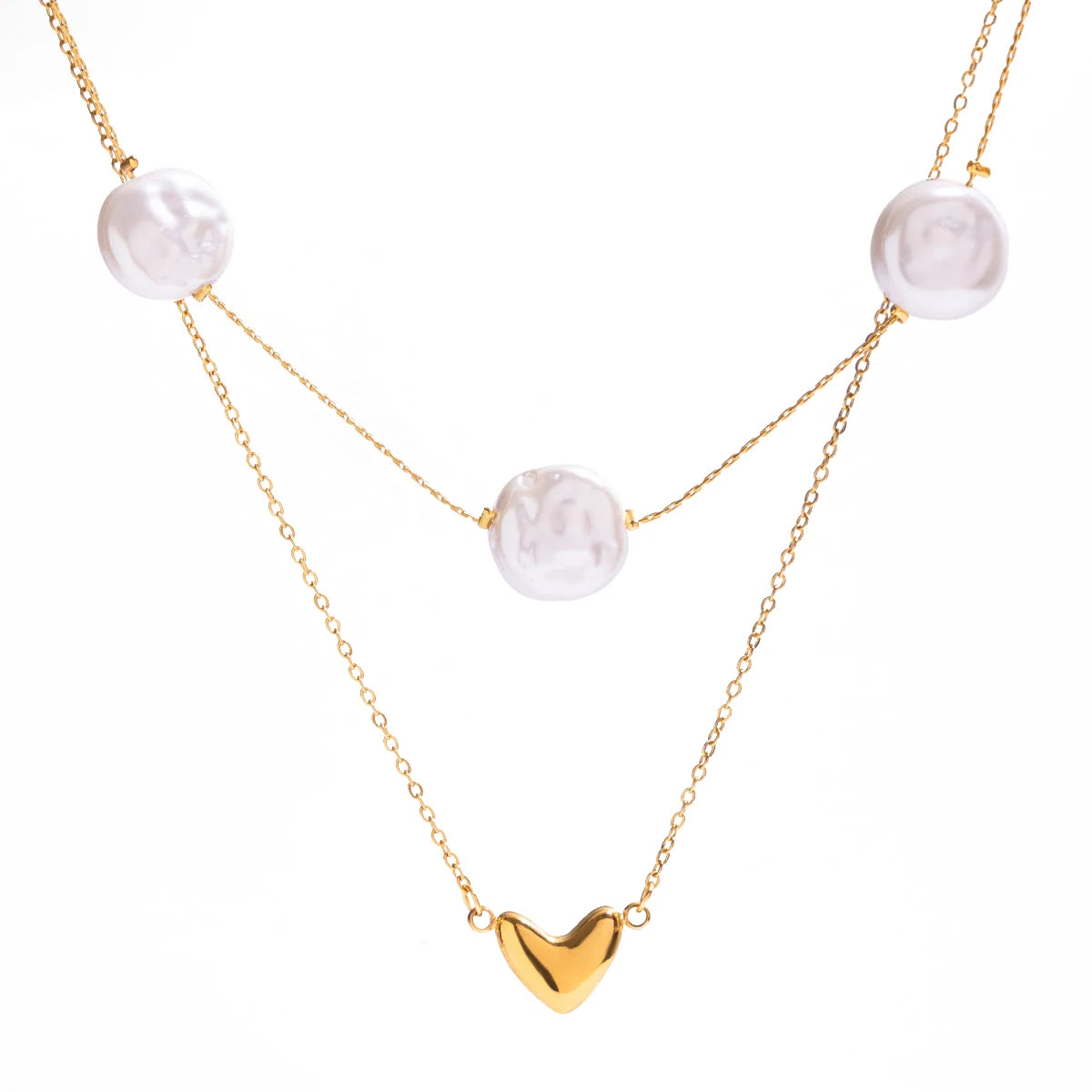 Pearl Heart Pendant Necklace
