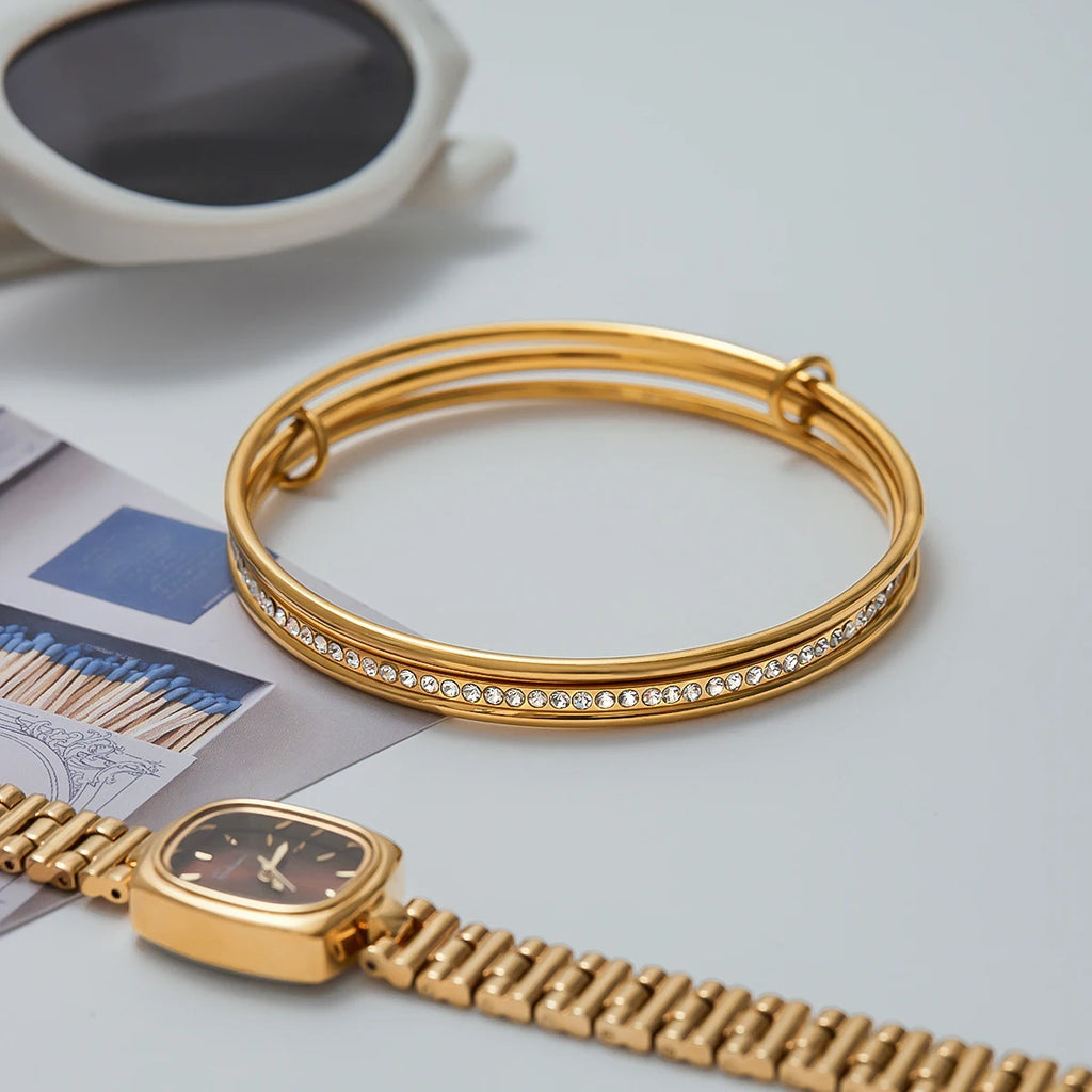Zirconia Multi-layer Thin Bracelet