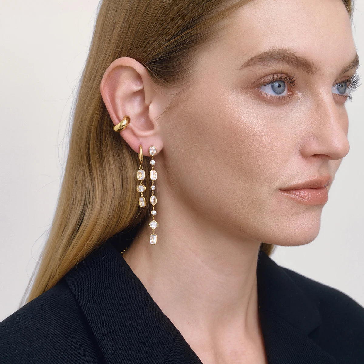 Delicate Cubic Zirconia Drop Earrings