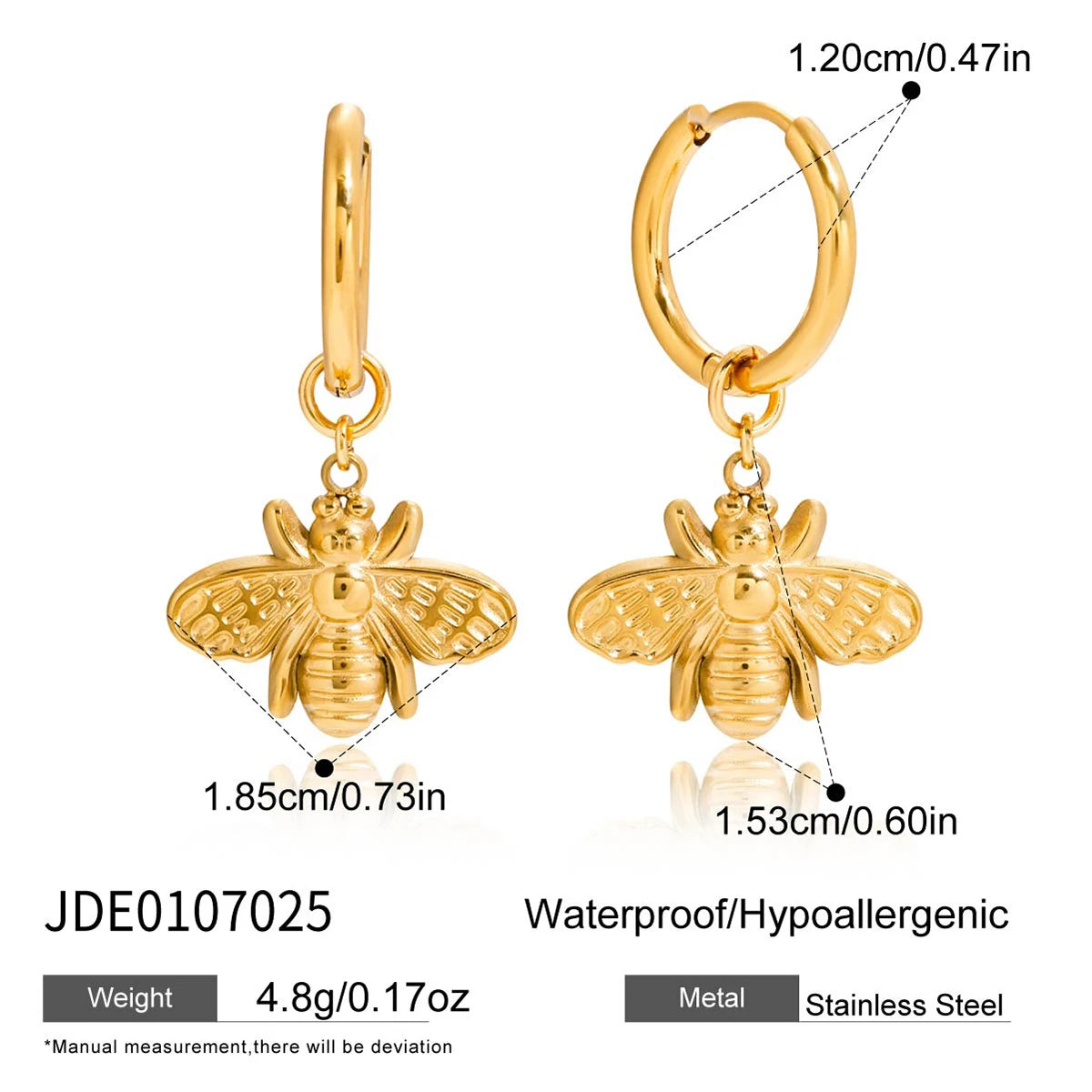 Cute Bee Drop Earrings