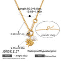 Classic Sun Freshwater Pearl Crystal Bead Pendant Necklace