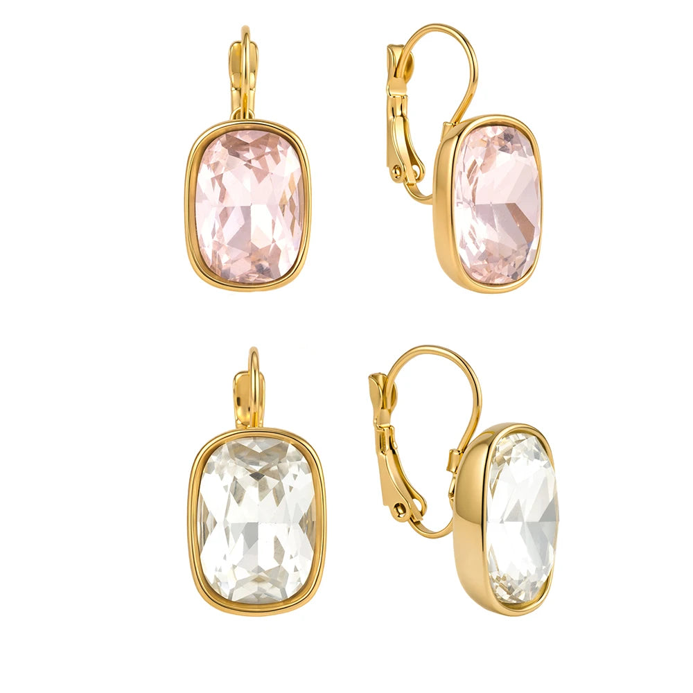 Big Square Zircon Earring