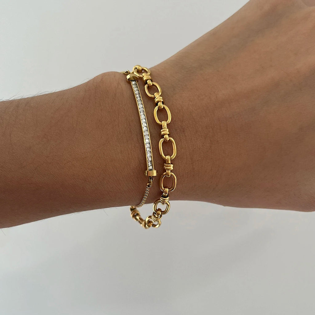 Iced Out Crystal Charm Bracelet