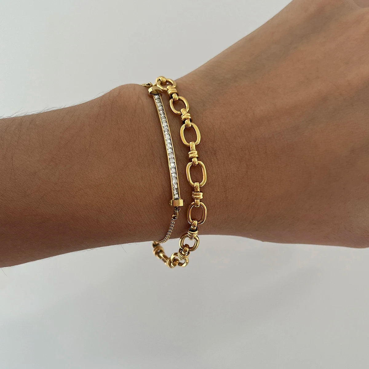 Iced Out Crystal Charm Bracelet