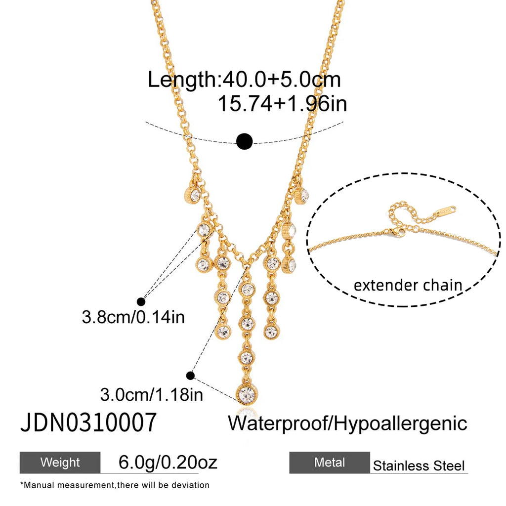 Geometric Crystal Chain Necklace
