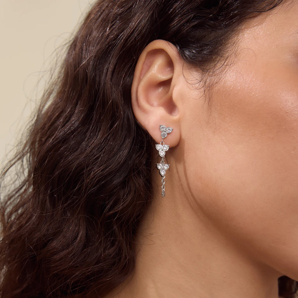 Zircon Flower Earrings