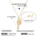 Zircon Tennis Racket Pendant Necklace