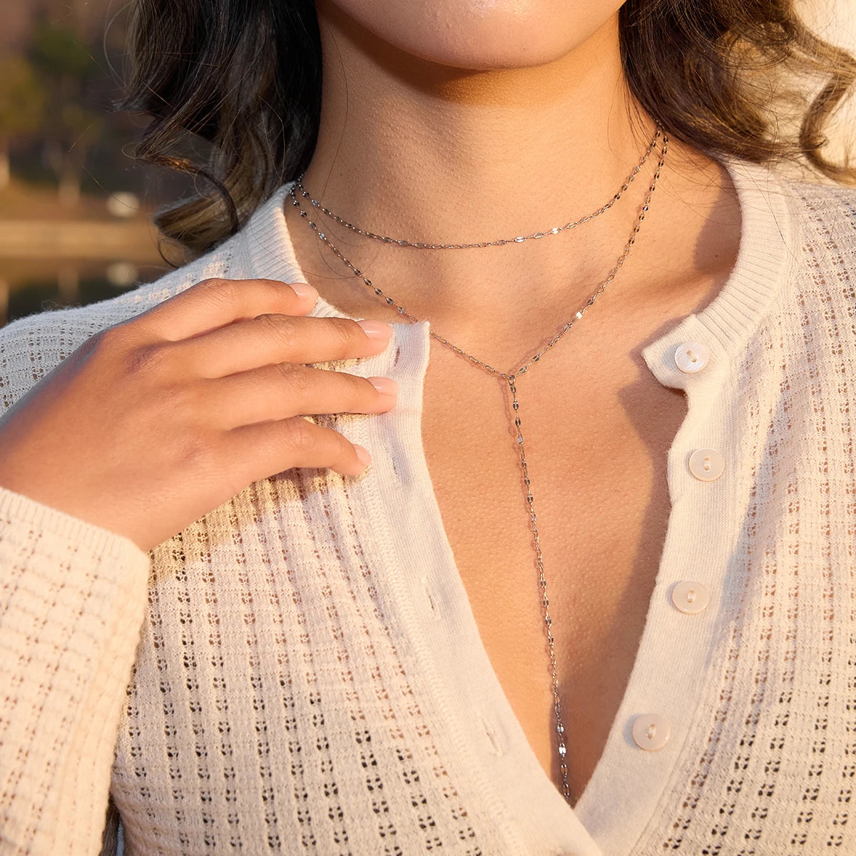 Minimalist Y Shape Chain Necklace