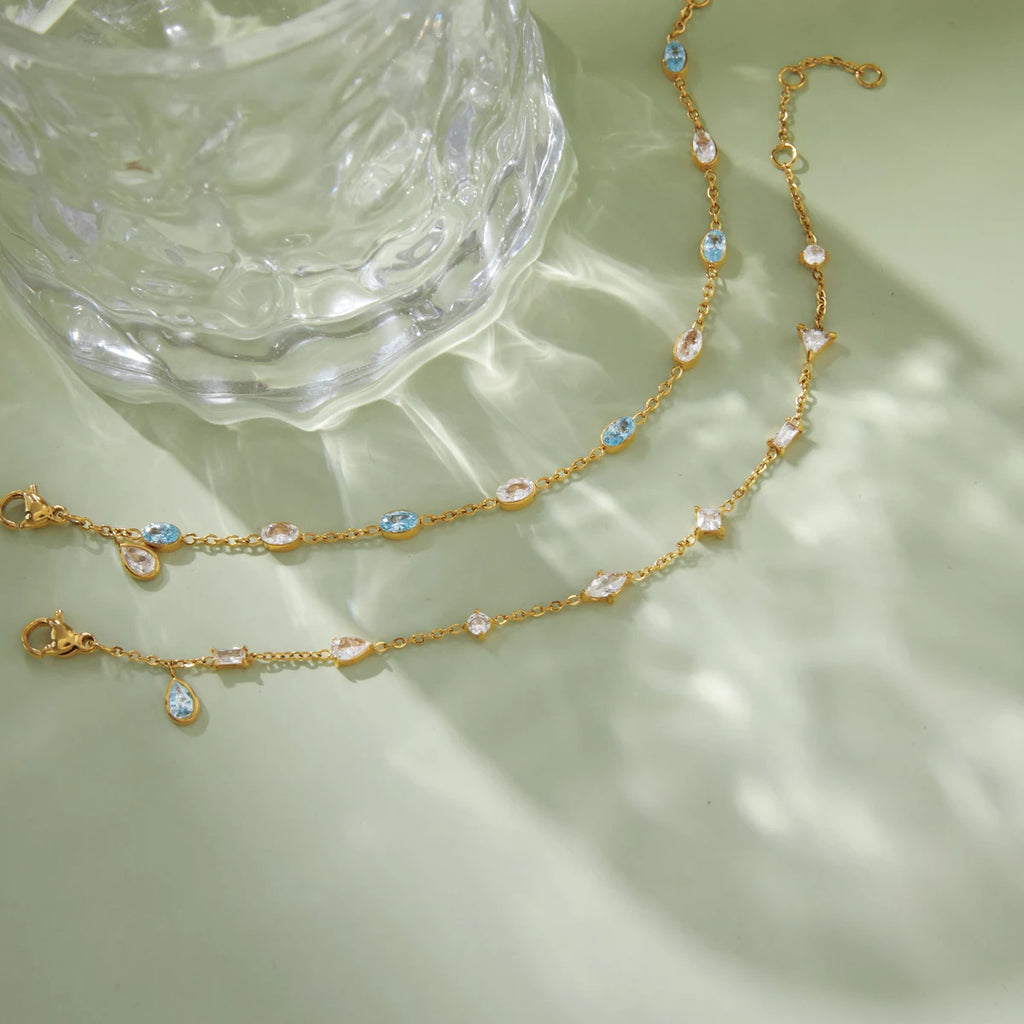 Sporty Geometric Zircon Bracelet