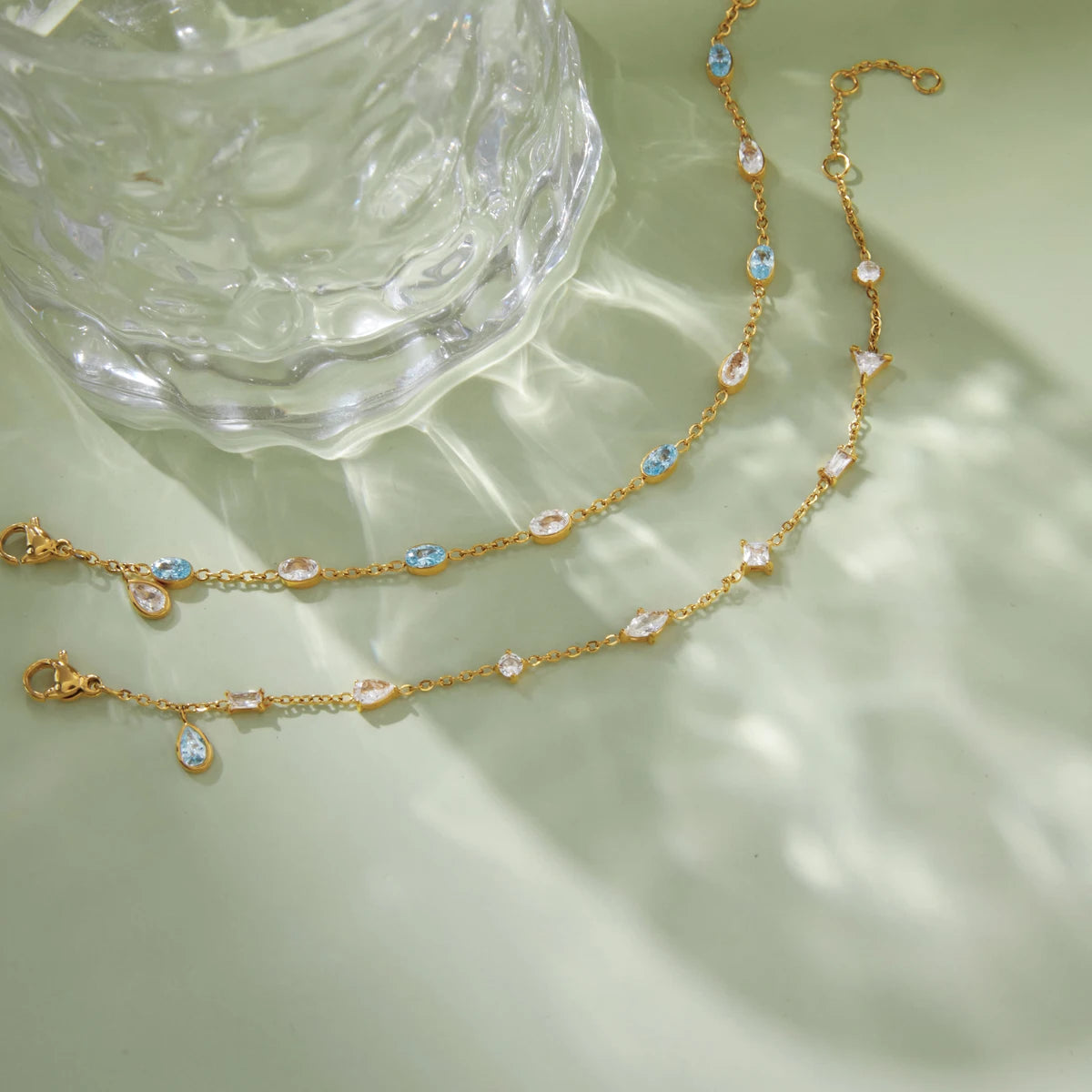 Sporty Geometric Zircon Bracelet