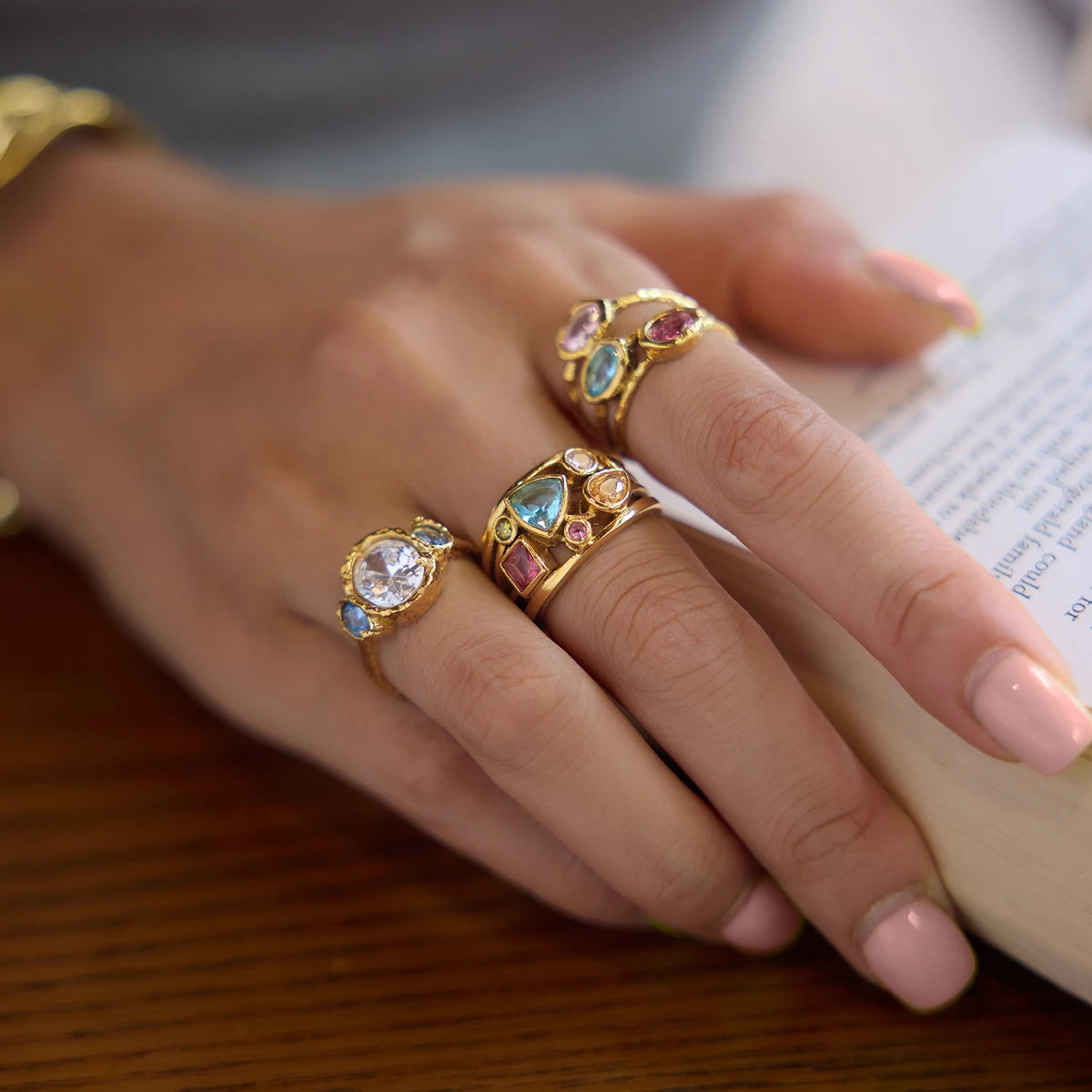 Colorful Zircon Rings