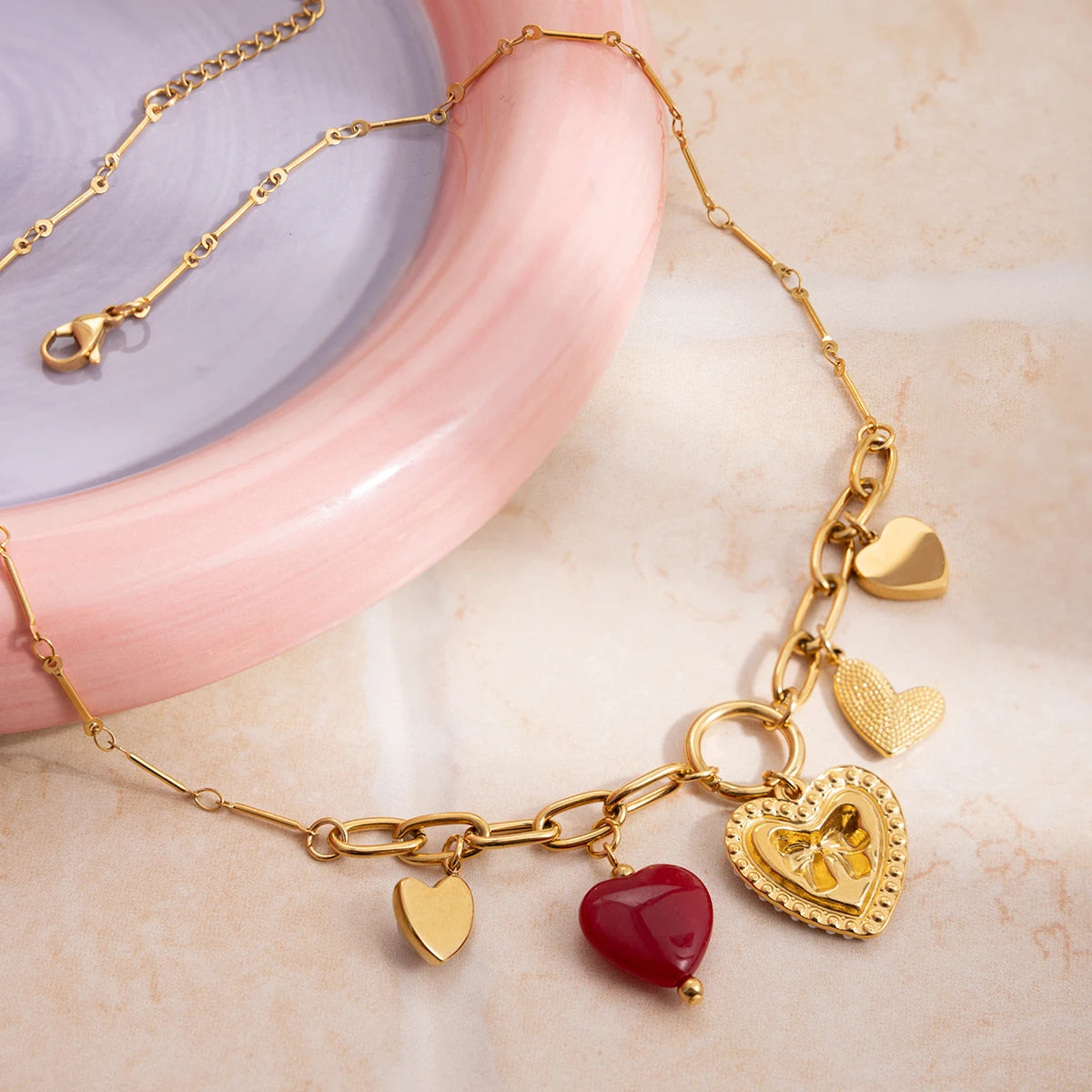 Romantic Heart Pendant Necklace
