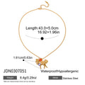 Horseshoe Elephant Evil Eye Pendant Necklace