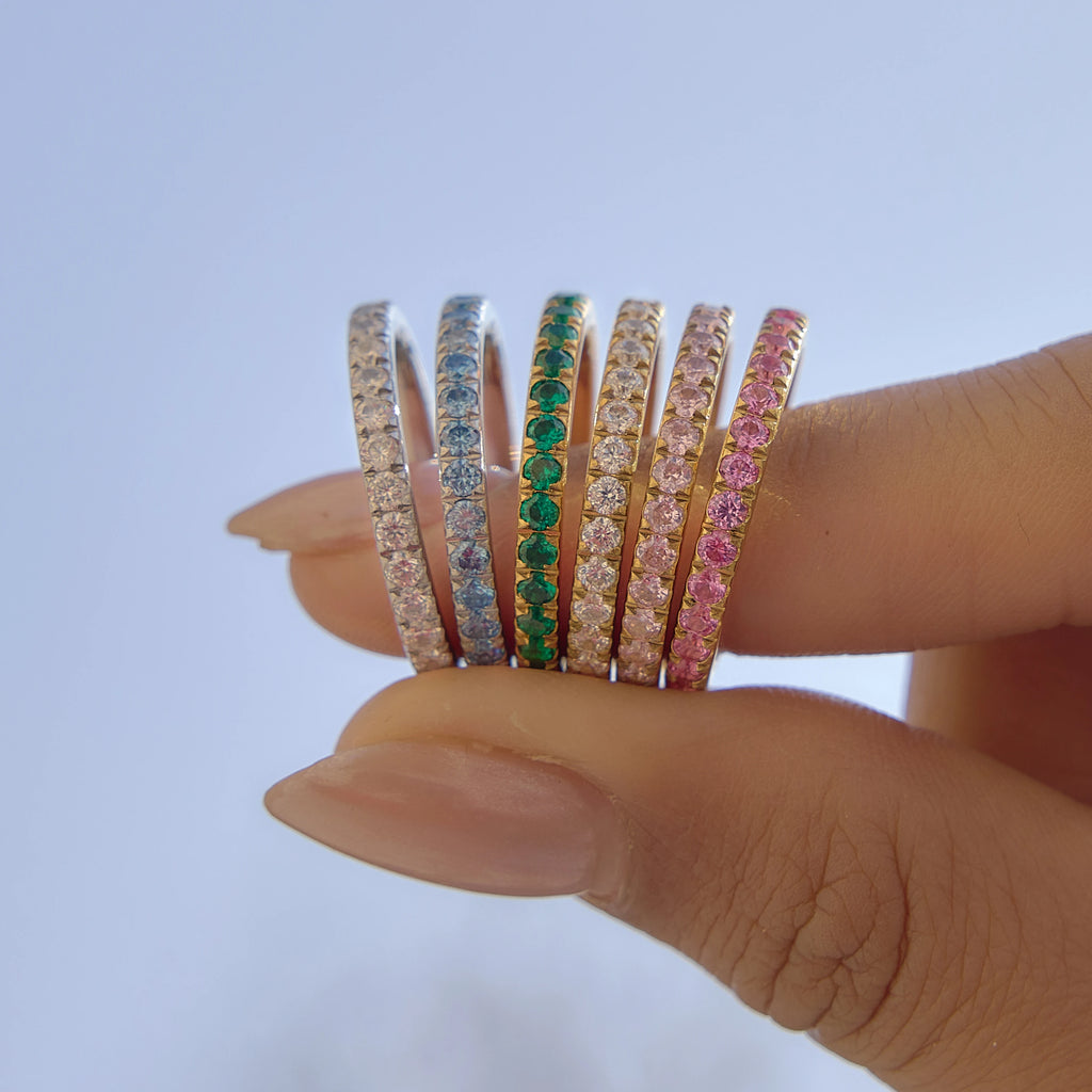 Delicate Full Zircon Rings