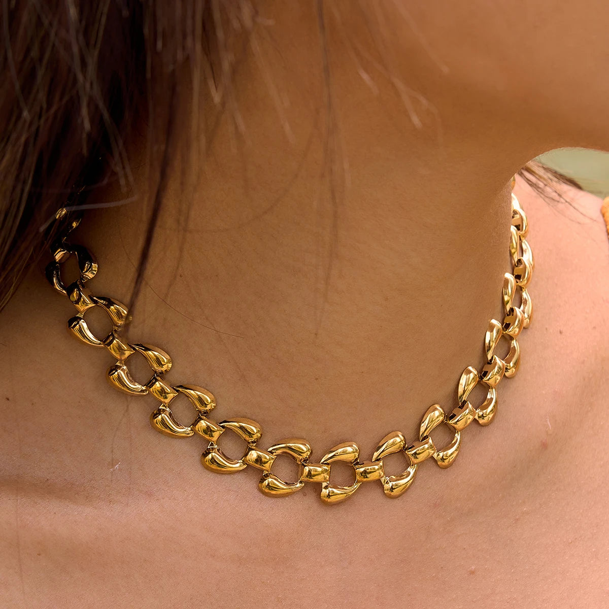 Chunky Chain Necklace And Bracelet Set