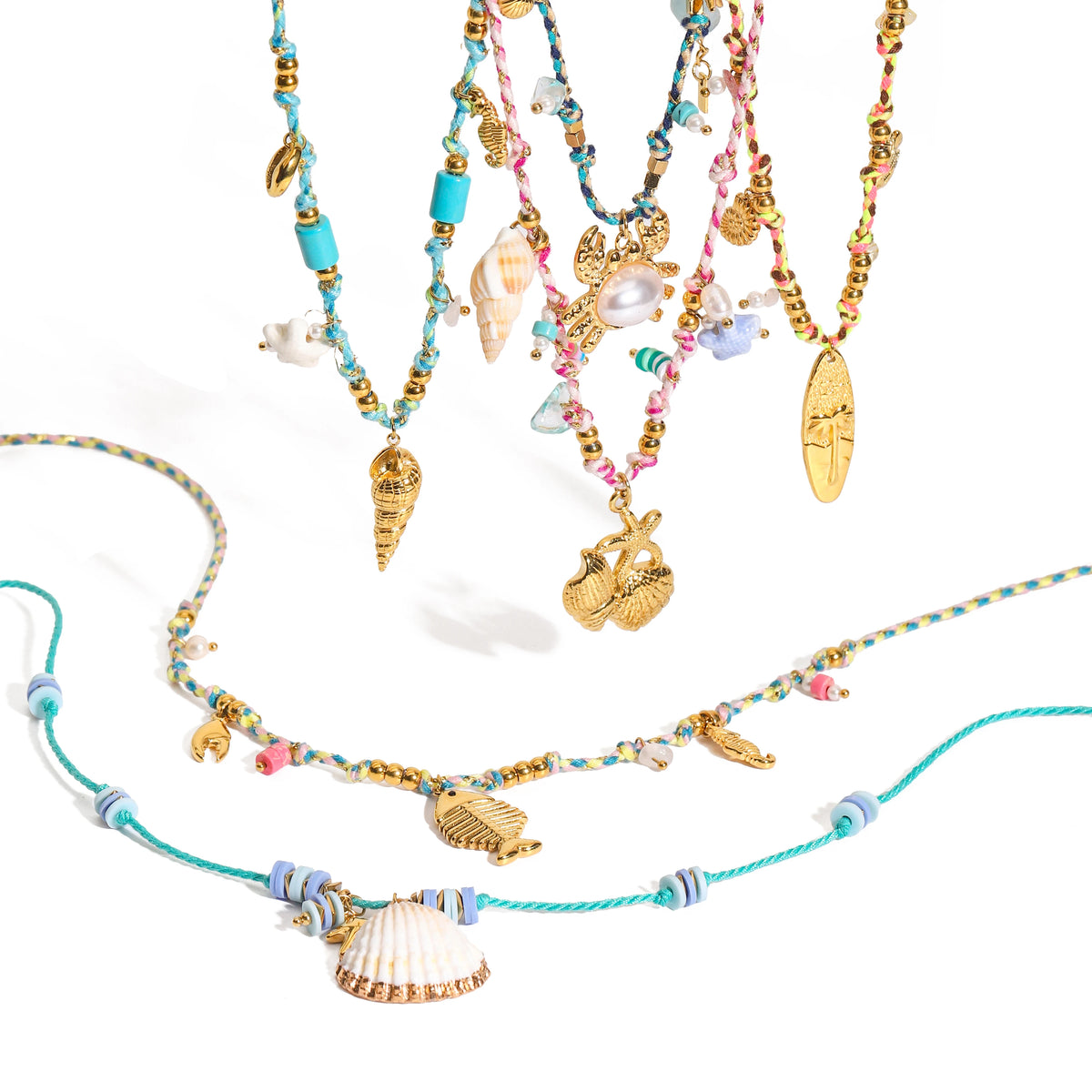 Color Rope Oceans Pendant Necklace