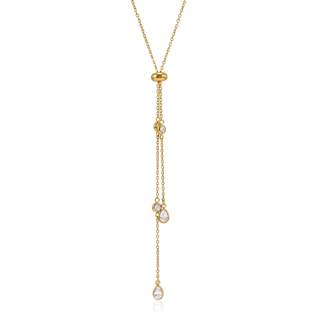 Water Drop Zircon Pendant Necklace
